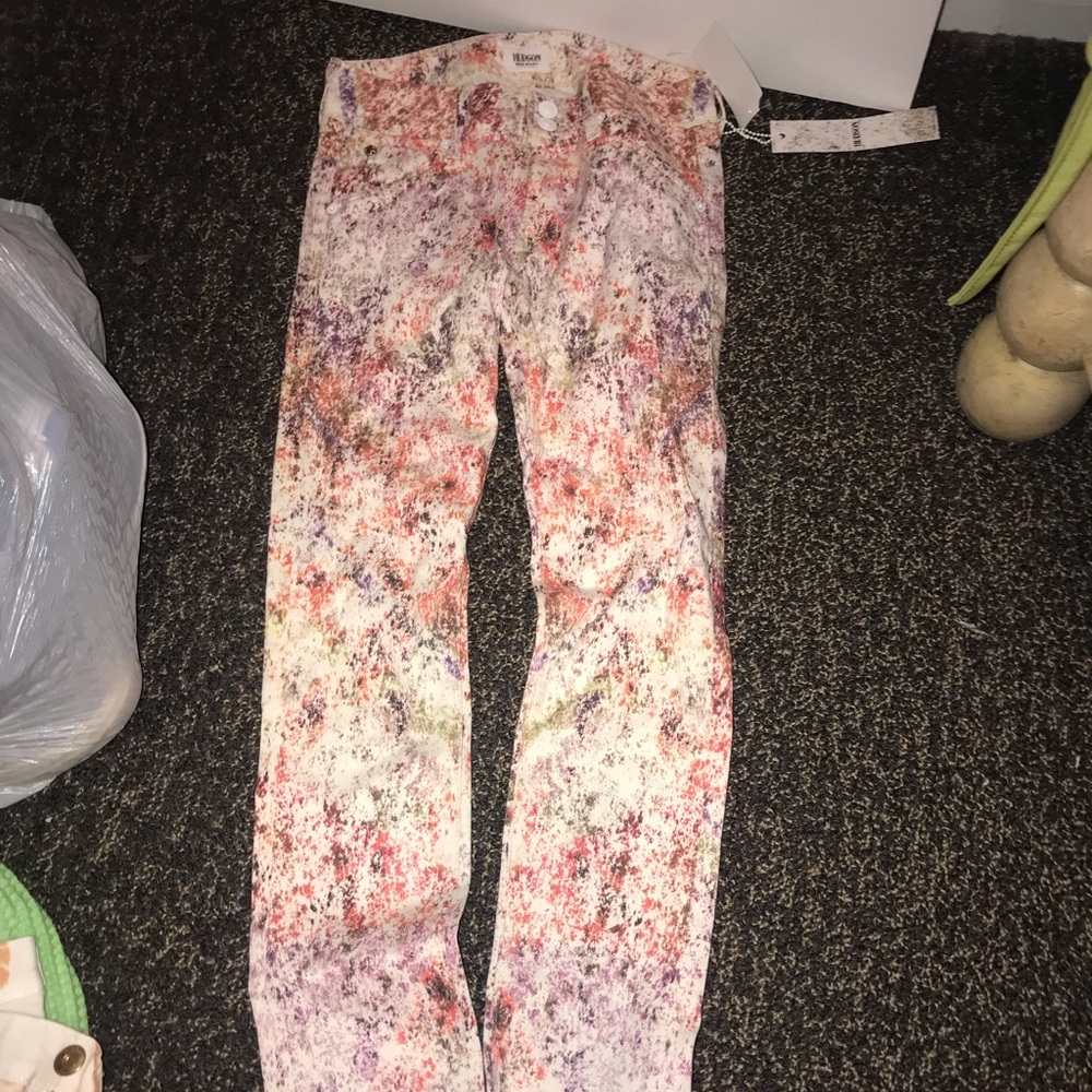 Hudson pattern skinny jeans